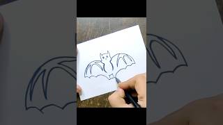 🦇🦇 How to draw Bat  🔥🔥 Bat Easy Drawing and Sketch Idea bats drawing sketch [upl. by Auod]