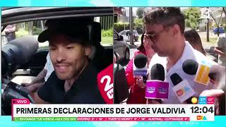 Valdivia habló a la salida de su departamento y es visitado por Daniela Aránguiz  Tu Día  Canal 13 [upl. by Ailic566]