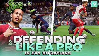 Defending 1v1 Situations  How to Defend Like a Pro Player in FC 24 [upl. by Enel444]