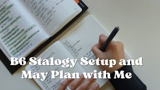 b6 Stalogy set up and may plan with me  minimal planner  minimalist planner  Nicole Makes Plans [upl. by Aduh]