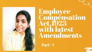 Employee Compensation Act 1923  labourlaw  ibpssohr [upl. by Eseila]