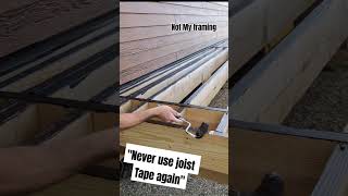 Joist tape is a bad idea This is a great idea though carpentry contractor construction tools [upl. by Aibun]