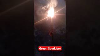 Green Sparklers Testing On Diwali diwali fireworks shorts [upl. by Llertram]