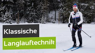 Langlauf lernen Klassisch  Technik amp Übungen [upl. by Idnak]