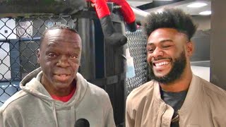 Jeff Mayweather meets UFC champ Aljamain Sterling they talk Sterlings controversial title win [upl. by Allerbag]