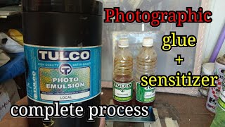 Photographic Silkscreen  Glue  Sensitizer  Complete Process  Tshirt Printing [upl. by Annice]