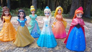 Satisfying Video I How to make Glossy Lolipops in to Rainbow Pool with Disney Princess Cutting ASMR [upl. by Anitnegra]