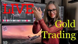 Live Gold XAUUSD Trading amp Technical Analysis  My Gold Trading Strategy [upl. by Atnomed]