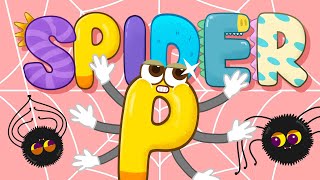 Monster alphabet spider  English education songs for kids [upl. by Ecnerwaled421]