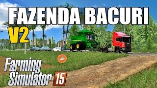 Mapa Com Atoleiros e Desafios Fazenda Bacuri V2  Farming Simulator 15 Multiplayer [upl. by Rayshell57]