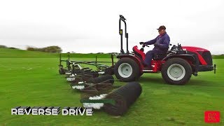 Antonio Carraro TTR 4400 Reverse Drive Tractor  Golf Course [upl. by Soalokin693]