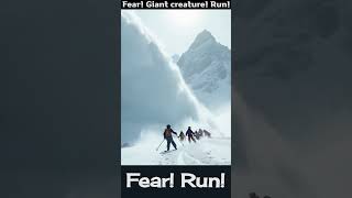 avalanche ⛷ Giant Creatures ⛄ Fear 🏃Run Shorts [upl. by Tolmach]