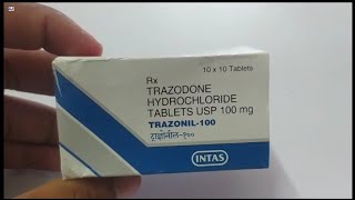 TRAZONIL100 Tablet  TRAZODONE HYDROCHLORIDE Tablets  TRAZONIL 100mg Tablet Uses Side effects Dose [upl. by Enilehcim]