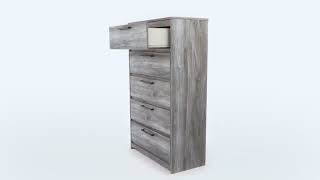 Baystorm Gray 5 Drawer Chest [upl. by Standford528]