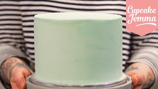 Masterclass How to Decorate a Layer Cake with Smooth Buttercream Icing  Cupcake Jemma [upl. by Aracot]