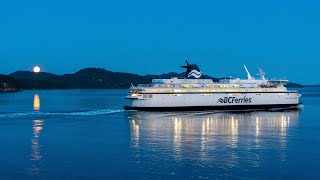 Victoria Swartz Bay to Vancouver Tsawwassen  BC Ferries Spirit of British Columbia・4K HDR [upl. by Eelanej]