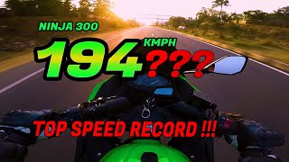 Kawasaki Ninja 300 Top Speed World Record is 194 kmph [upl. by Gurevich]