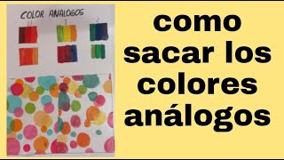 Como sacar el color análogos [upl. by Thomasine]