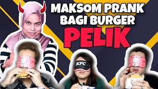 MAKSOM PRANK BAGI BURGER RASA AYAM TAPI BUKAN AYAM [upl. by Ainerol]