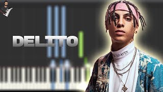 KHEA  DELITO  Instrumental Piano Tutorial  Partitura  Karaoke  MIDI [upl. by Aynot615]