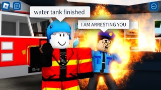 FIRE FIGHTERS ROBLOX Brookhaven 🏡RP Funny Moments [upl. by Bass]