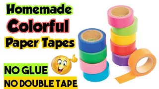 Homemade paper tape  how to make paper tape at home  paper tape paper tape makingSajals Art [upl. by Ahsakat]