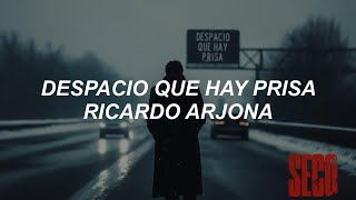 Despacio Que Hay Prisa  Ricardo Arjona LetraLyrics SECO [upl. by Tatianna]