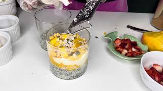 High protein chia seed Treatrecipefoodiehealthyfoodshealthchiapuddingaustralianfood [upl. by Lumbard]