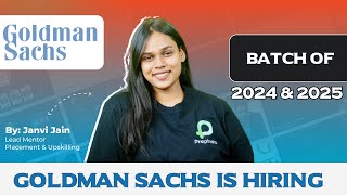 Goldman Sachs is Hiring 2024 amp 2025 Batch [upl. by Eileme]