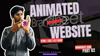 🚀 One Step Up with Awwwards Website Scroll Animation  HTML CSS JS GSAP  Part 02  Brandbeet [upl. by Boothman]