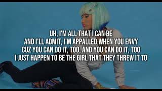 Nicki Minaj  Haterade Verse  Lyrics [upl. by Alac]