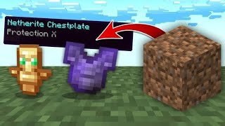 Minecraft But Dirt Drops OP Items [upl. by Melva572]