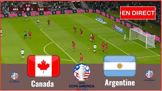 Argentine vs Canada en direct Copa América 2024 match complet Simulation football Gameplay PC [upl. by Furnary]