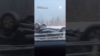 Snow Causes Accidents Strands Drivers on I70 in Colorado [upl. by Terina]