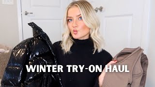 COLLECTIVE WINTER TRYON HAUL Abercrombie Aritzia Skims HampM Alo amp more [upl. by Schnur148]