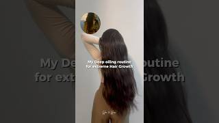 My deep oiling routine for extreme hair growth hairgrowthoil hairoiling [upl. by Laehcimaj]