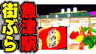 【富山県ひとり旅】魚津駅 周辺をノープラン（無計画）一人観光旅行！｜魚津駅 新魚津駅 周辺の 歓楽街 繁華街 の居酒屋 や 焼き鳥屋 などグルメ散策調査 [upl. by Lavoie176]