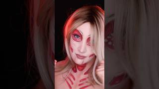 Female Titan Tutorial ❤️ shingekinokyojin attackontitan femaletitan makeup makeuptransition [upl. by Gothard]