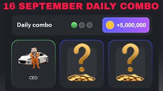 16 SEPTEMBER HAMSTER KOMBAT DAILY COMBO CARDS TODAY [upl. by Sara-Ann573]