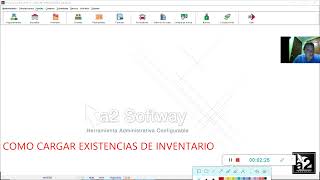 COMO CARGAR EXISTENCIAS EN EL INVENTARIO INICIAL PROGRAMA A2 SOFTWAY A2 SOFTWARE [upl. by Hirasuna]