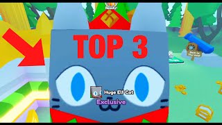 OMG 😱 TOP 3 YOUTUBERS HATCHING HUGE ELF CAT ON CAMERA 🎄🎅 Roblox Pet Simulator X [upl. by Annayram]