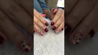 simple flower nailsviralvideo nails nailart nailtech freehandnailart fypシ゚viral [upl. by Marley]