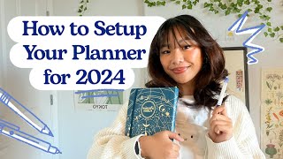 HOW TO SET UP YOUR 2024 PLANNER  Beginner Friendly  Your Future Self Will Thank You [upl. by Ayrb49]