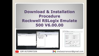 DOWNLOAD amp INSTALLATION PROCEDURE OF RSLOGIX 500 EMULATOR by simautomation [upl. by Pastelki358]