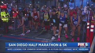 San Diego Half Marathon amp 5K takes over San Diego Sunday morning [upl. by Talich886]