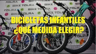 BICICLETAS INFANTILES  ELEGIR EL TAMAÑO CORRECTO [upl. by Kcinemod912]