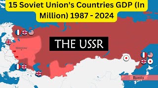 15 Soviet Unions Countries GDP In Million 1987  2024 [upl. by Ellerehs]