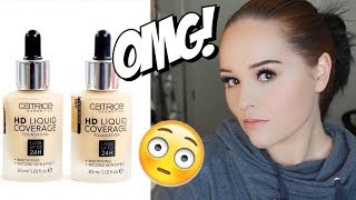 WIRKLICH SO GUT Drogerie Catrice HD Liquid Coverage Foundation im Test [upl. by Thilda536]