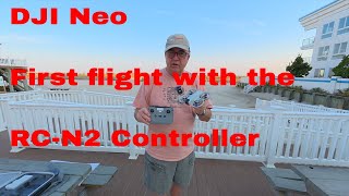 DJI Neo First flight with the RCN2 Controller [upl. by Laumas]