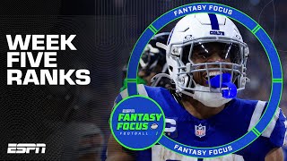 Week 5 Rankings  ReDraft  Fantasy Focus 🏈 [upl. by Namurt818]